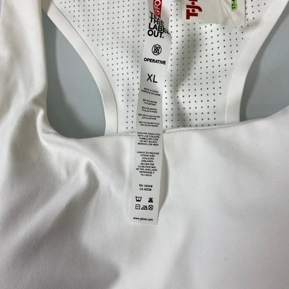 G/Fore G4 Womens XL Pleated Dress Tennis Golf Racerback Stretch White NWOT - Picture 3 of 9